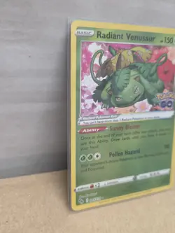 Radiant Venusaur 004/078 Pokemon GO Holo LP - Image 2