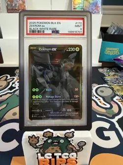 Pokemon 2025 Zekrom ex 172/086 Black White Rare Black Bolt PSA 9 - Image 1