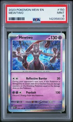 Mewtwo Rare Holo Rare PSA 9 Pokemon Scarlet & Violet 151 150/165 2023 - Image 1
