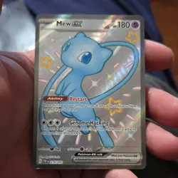 Pokemon Mew EX Full Art Shiny Ultra Rare Holo 216/091 SV: Paldean Fates 180HP - Image 1