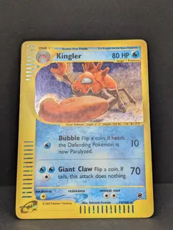Kingler 015/165 Expedition Base Set Holo Rare Pokemon TCG Nintendo e-reader MP - Image 3