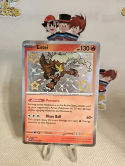 Pokemon TCG: Entei 112/091 SV: Paldean Fates 2023 (Shiny Rare) (NM) - Image 1