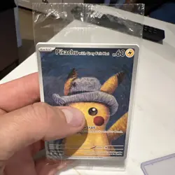 Pokemon x Van Gogh: Pikachu with Grey Felt Hat SVP 085 Promo Card - Sealed - Image 5