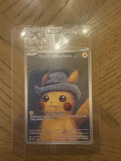 Pokemon TCG: Van Gogh Pikachu with Grey Felt Hat SVP 085 Promo Card - Sealed! - Image 1