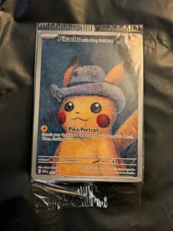 Pokemon TCG: Van Gogh Pikachu with Grey Felt Hat SVP 085 Promo Card - Sealed! - Image 1
