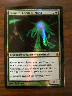 MTG From The Vault Legends FOIL Omnath, Locus Of Mana Excellent - NM Condition - Image 1