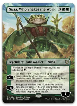 Nissa, Who Shakes the World (Borderless) #84 (NM) Bloomburrow BLC Magic MTG - Image 1