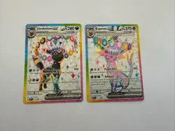 Pokemon Umbreon and Espeon Black Star Promo SVP175 SVP176 Figure Collection NM/M - Image 1