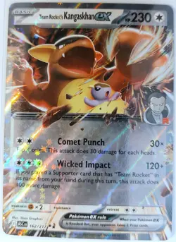 Team Rocket's Kangaskhan EX 162/217 Pokemon TCG Double Rare Ascended Heroes NM - Image 1