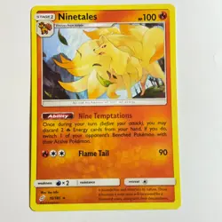 Ninetales 16/181 Rare Regular Card SM - Team Up Pokemon TCG LP - Image 1