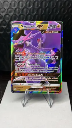 Pokemon Naganadel GX 160/236 SM-Unified Minds Holo Near Mint - Image 1