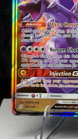 Pokemon Naganadel GX 160/236 SM-Unified Minds Holo Near Mint - Image 4