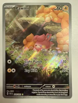 Pokemon Pawmi 226/091 SV: Paldean Fates Illustration Rare NM - Image 1