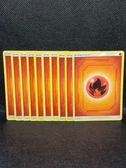 Pokemon TCG Card 10X Basic Fire Energy 2019 Style - Image 1