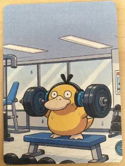 Anime ART STYLE Psyduck Fan Full Art Pokemon Custom Card/perfect bookmark - Image 2
