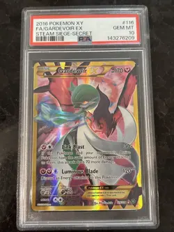 2016 POKEMON XY STEAM SIEGE SECRET #116 FULL ART/GARDEVOIR EX PSA 10 - Image 1