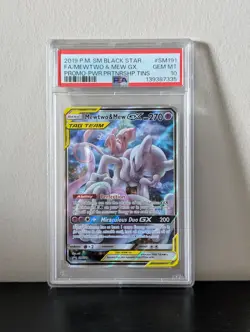 PSA 10 Mewtwo & Mew GX SM191 Alternate Alt Art Promo Tag Team Pokemon Card - Image 3