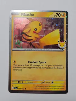 Pikachu 051/162 Pokemon Day 2026 Anniversary Stamped NM With coin - Image 2