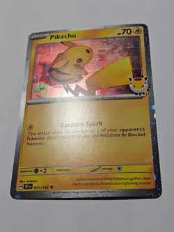 Pikachu 051/162 Pokemon Day 2026 Anniversary Stamped NM With coin - Image 3