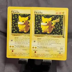 Set Of 2 1999 WOTC Pokemon Pikachu Black Star Promo Card #1 Ivy Pikachu - Image 1