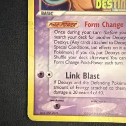 Nintendo Pokemon TCG Deoxys EX Deoxys 16/107 Rare Holo 2005 70HP - Image 3