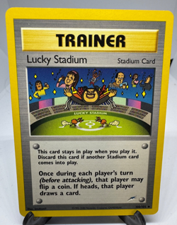 Vintage Pokemon Card Lucky Stadium Trainer Neo Destiny - Image 1
