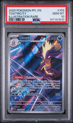 2025 POKEMON PFL EN-PHANTASMAL FLAMES ILLUSTRATION RARE #103 TOXTRICITY PSA 10 - Image 1