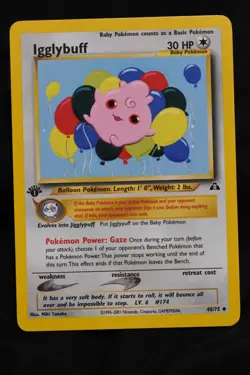 Igglybuff 1st Edition 40/75 LP Neo Discovery Regular Uncommon Pokemon TCG - Image 2