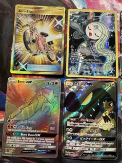 Vintage Pokemon Card Lot Of 9 Holo Etc Lp-Damaged Tag Team Sun Moon Pikachu - Image 2