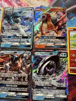 Vintage Pokemon Card Lot Of 9 Holo Etc Lp-Damaged Tag Team Sun Moon Pikachu - Image 4