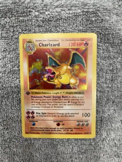 Pokemon Charizard 1st Edition Shadowless Base Set Ungraded 1999 4/102 - Image 1