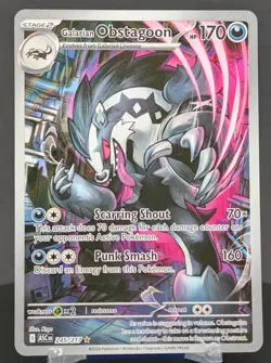 Pokemon Galarian Obstagoon #245/217 English Ascended Heroes Illustration Rare - Image 1