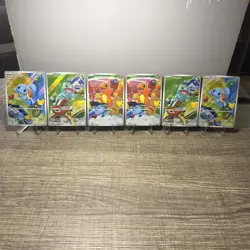 Pokemon First Partner Illustration Collection Series 1 Kanto Gen 1 Starters X2 - Image 1