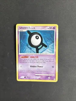 Pokemon TCG Unown 65/130 Diamond and Pearl Regular Uncommon Non Holo - MP - Image 1