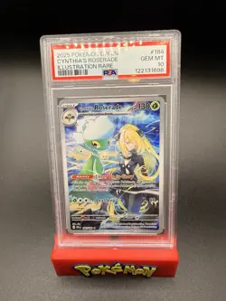 Pokemon TCG Cynthia's Roserade 184/182 IR Destined Rivals PSA 10 with guard - Image 1