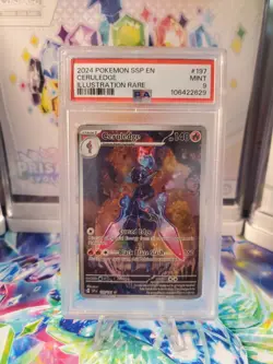 Pokemon Ceruledge Illustration Rare Holo Sv08: Surging Sparks 197 - MINT - PSA 9 - Image 1