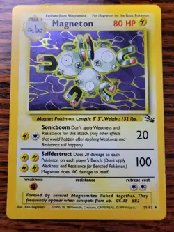 Magneton Pokemon TCG 11/62 Fossil Set Unlimited Holo Rare PL! - Image 1
