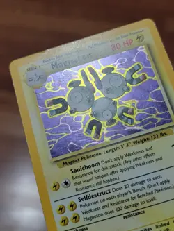 Magneton Pokemon TCG 11/62 Fossil Set Unlimited Holo Rare PL! - Image 2