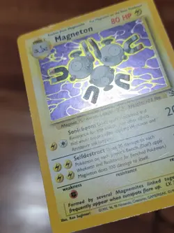 Magneton Pokemon TCG 11/62 Fossil Set Unlimited Holo Rare PL! - Image 3