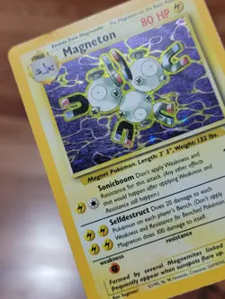 Magneton Pokemon TCG 11/62 Fossil Set Unlimited Holo Rare PL! - Image 4