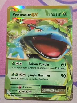 Pokemon Venusaur EX 1/108 Evolutions Holo Basic LP - Image 2