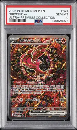 2025 POKEMON MEP EN-ME BLACK STAR PROMO #024 ORICORIO EX PSA 10 - Image 1