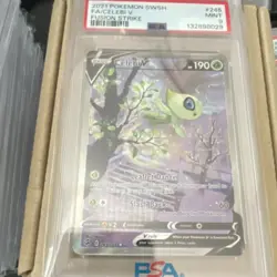 Pokemon Celebi V 245/264 Fusion Strike Ultra Rare Full Art Holo PSA 9 2021 - Image 2