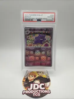 Pokemon Japanese Gengar SV2a Master Ball Reverse Holo #094 PSA 10 - Image 1