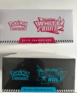 Pokemon Black Bolt and White Flare Elite Trainer Box ETB Set of 2 FACTORY SEALED - Image 3