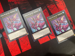 3x Yugioh Playset CXyz N.As.Ch. Knight JUSH-EN060 Rare 1st Ed Near Mint - Image 1