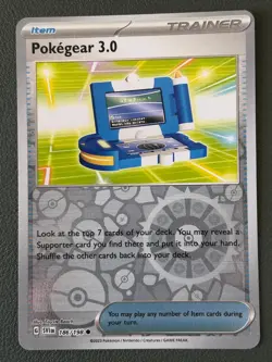 Pokemon TCG Pokegear 3.0 Scarlet & Violet 186/198 Reverse Holo Near Mint - Image 1