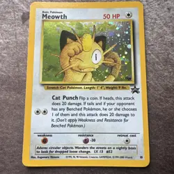 Meowth Black Star Promo GB Pokemon Card WOTC NM - Image 1