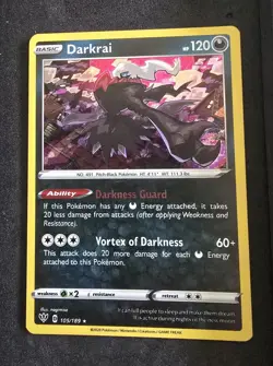 Pokemon TCG Darkrai Pokemon Promos 105/189 Promo Cosmos Holo Rare - Image 2