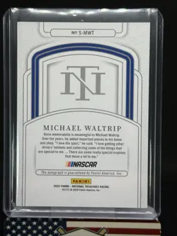 2025 Panini National Treasures #S-MWT Michael Waltrip Signatures #/99 - Image 2
